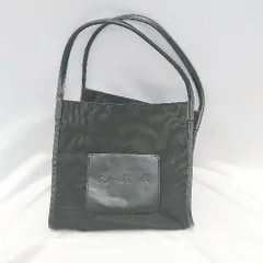 ◇ Θ agnes b. アニエスベー ロゴ トートバッグ ブラック レディース E  【1501230044325】