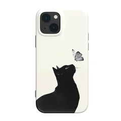 THE DREAMY LIFT iphone ケース アニメ 漫画 猫 かわいい かっこいい 綺麗 萌え 人気 グッズ スマホケース (猫A, iphone 15) 1