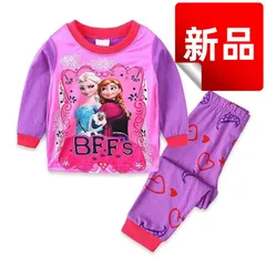 ✨新品✨アナと雪の女王 子供パジャマ 長袖 Frozen エルサ アナ オラフ BFFs プリント 女の子 部屋着 寝巻き キッズ ルームウェア 上下セット キッズパジャマ 紫 ピンク 可愛い キャラクター コットン 綿 100/110/120/130cm