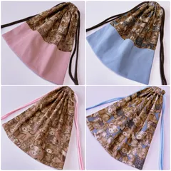 おめかしベア　巾着袋　体操着袋　給食袋