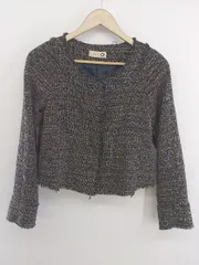 ◇ RidgeRing リッジリン ニット カットオフ 長袖 ジャケット ブルゾン サイズS ブラウン系 ネイビー レディース P  【中古】 【1210180000113】のサムネイル