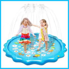 【人気商品】芝生遊び 家庭用 夏の日 水遊び かわいい プール 夏対策 直径170CM ペット用 子供用 プールマット (レース柄) プレイマット 噴水マット Ninonly