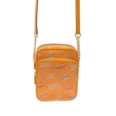 【中古・ほぼ新品】マイケルコース　ショルダーバッグ　JET SET TRAVEL NS　チェーン　クロスボディ　オレンジ