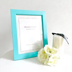 フォトフレーム 2L 写真たて ウェディング ウェルカムスペース ウェルカムグッズ  披露宴 ハワイアン ブルー 木製