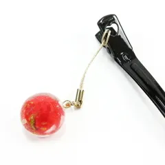 髪飾り 成人式 赤 振袖 袴 黒 ゴールド かんざし ちりめん ガラス クリスタル 玉簪 玉かんざし クリップ ピン 帯飾り 和柄 ゆら No.9-4790