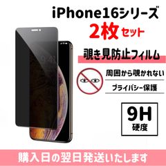 【2枚セット】iPhone 保護フィルム 覗き見防止 強化ガラス ガラスフィルム iPhone16 iPhone16plus iPhone16pro iPhone16promax