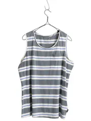 【お得なクーポン配布中!】 パタゴニア ポケット付き ボーダー タンクトップ レディース L 21年製 アウトドア オーガニック コットン ノースリーブ インナー トップス