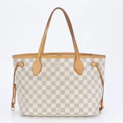 美品 ルイヴィトン ダミエ アズール ネヴァーフル PM N51110 レザー トート バッグ 肩掛け ショルダー A4 レディース EEE BT10-5【中古】