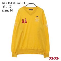 Rough&Swell】 メンズ コットン Vネック セーター オリーブ XL - メルカリ