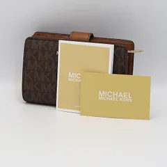 新品同様 マイケルコース ブラウンカラー 折財布 メンズ/レディース KRK 2000000 NSK