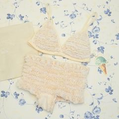 gelato pique ジェラートピケ　ブラジャー　ショーツ　フリーサイズ　オフホワイト