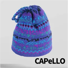 CAPeLLO  カナダ製　男女兼用　ニット帽　紫色　サイズ５７cm〜５９cm　キャップ　帽子　ウール　[[ST]]