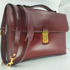 BALLY レザー 2WAY ショルダー ワンハンドル ハンドバッグ ビジネスバッグ ブリーフケース 斜め掛け ブラウン系 バリー