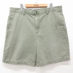 W39/古着 ギャップ GAP ショート パンツ ショーツ メンズ 00s コットン 大きいサイズ 濃緑 グリーン 25apr04 中古 ボトムス 短パン ショー