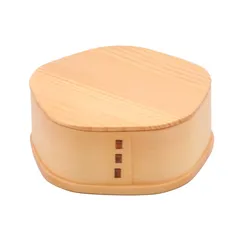 【在庫処分】弁当箱 木製 曲げわっぱ 約13cm store) ランチボックス box 一段 bento さくら型 wappa ナチュラル 和歌山峠のわっぱめし弁当箱屋さん(wakayama A-37-273240