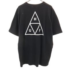 HUF ハフ トライアングルロゴ 半袖 Tシャツ XL 黒 メンズ 古着