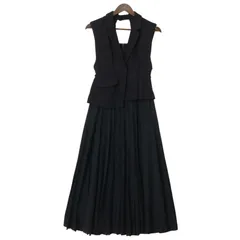 snidel スナイデル 通年★ テーラード ベスト風 ロング ワンピース  Sz.1 レディース 黒