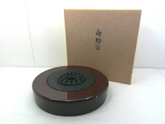 s25g-335kk【中古】津軽塗　七々子　ななこ塗　南部鉄器　岩鋳　灰皿
