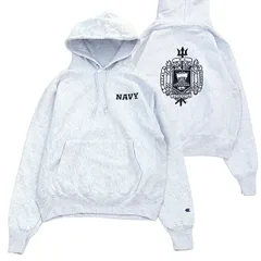 Champion USNA ISSUE OFFICIAL BACK PRINT R/W HOODED SWEAT CS3051940 チャンピオン Reverse Weave リバースウィーブ パーカー フード スウェット グレー US NAVY USA限定
