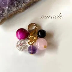 【仕事運＊恋愛運】ピンクタイガーアイ  ローズクォーツ　天然石チャーム  再販