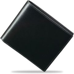 【新品未開封】財布 メンズ 2つ折り 栃木レザー 二つ折り財布日本製  本革 折りたたみ 隠しポケット 小銭入れ さいふ 紳士用 ビジネス プレゼント 美しいパッケージと 贈り物に最適 (ブラック) LL5980LMLZ