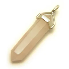 シルバーダブルポイント ペンダントトップ (大) ローズクォーツ 1個売り 天然石 パワーストーン / インペリアルオーラ おしゃれ かわいい オシャレ 可愛い プレゼント ギフト 贈り物