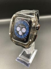 アップルウォッチ バンド apple watch カバー ベルト ステンレス クリア series 9 se シリコン 44mm 45mm ケース 8 7 6 おしゃれ 高級 ゴールド シルバー 黒 金 ブラック