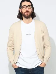 GRANSASSO (グランサッソ) 綿100％ Vネック カーディガン GRAN5810118193 ベージュ