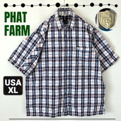 PHAT FARM/ファットファーム★オーバーサイズS/Sボックスシャツ★チェック柄★USAメンズXL   #2504A113