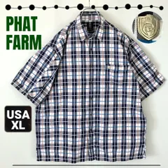 PHAT FARM/ファットファーム★オーバーサイズS/Sボックスシャツ★チェック柄★USAメンズXL   #2504A113のサムネイル