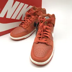 NIKE スニーカー DUNK HI RETRO PRM EMB DH8008-800 新品同様 箱付き タグ付き ダンク ハイ シューズ 27.5cm オレンジ ナイキ 靴 B13378◆