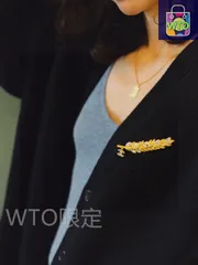 【今日WTO】Chanel シャネル 新入荷 麦穂型 スイスサイン ブローチ-JVA11