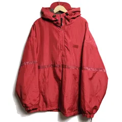 90’s オールドネイビー 中綿入 ナイロン アノラックパーカー (XL) エンジ系 90年代 旧タグ オールド プルオーバー GAP ギャップ OLD NAVY　アメリカ古着 USED  ビンテージ ヴィンテージ