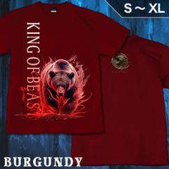 GENJU キッズ～S、M、L、XLサイズ 熊 ベア アニマル メンズ クール かっこいい Tシャツ 半袖 King of Beast