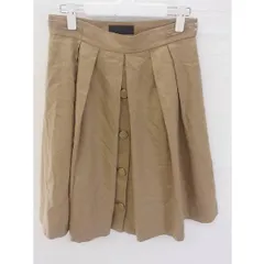 ◇ UNTITLED アンタイトル 膝丈 プリーツ スカート 2 ブラウン レディース  【中古】 【1002796907036】