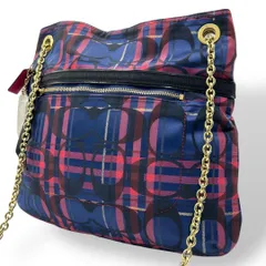 良品 590 コーチ ポピー トートバッグ 2way チェーンショルダー