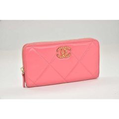 シャネル CHANEL 19 ロング ジップウォレット ラウンドファスナー長財布 ピンク AP1063