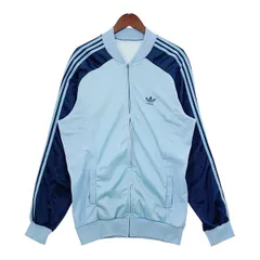 adidas アディダス 稀少 レア 70s-80s ヴィンテージ 古着 ATP トラックジャケット ジャージ ライン袖 アメカジ メンズ ブルー トップス DM15978■