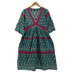 JOURNAL STANDARD ジャーナルスタンダード 総柄 Vネックワンピース size表記なし/ブルー系