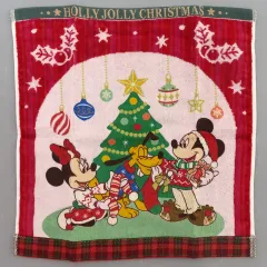 【中古】タオル・手ぬぐい ミッキー＆ミニー＆プルート ウォッシュタオル 「ディズニー・クリスマス2024」 東京ディズニーリゾート限定