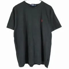 Polo by Ralph Lauren ポロバイラルフローレン ワンポイントロゴ 半袖Ｔシャツ  シングルステッチ ブラック (メンズ M) 中古 古着 O3786