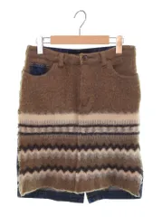 トリココムデギャルソン tricot COMME des GARCONS AD2005 00s 00's 異素材切り替え デニム ウール ドッキング TP-S014 スカート マルチカラー Mサイズ 103LB-11のサムネイル