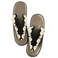 草履 振袖用 厚底 ハイヒール草履 フリーサイズ 女性用草履 黒 ブロンズ ビンテージカラー 白 金 ゴールド 刺繍 合成皮革 レデ No.10-6119