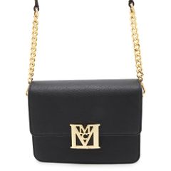 エムシーエム チェーンショルダーバッグ ヴィセトス ロゴ レザー MCM バッグ 黒