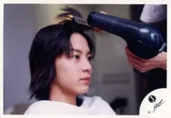 【中古】生写真(ジャニーズ) 関ジャニ∞/渋谷すばる/横型・顔アップ・首にタオル・髪の毛セット・ドライヤー・ジャニーズJr時代/公式生写真