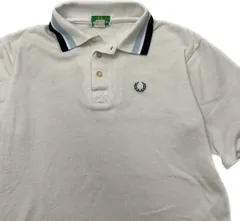 FRED PERRY ☆ 春夏 清潔感No.1 ポロシャツ 半袖 シャツ ホワイト 白 M相当 アメカジ ストリート 大人カジュアル フレッドペリー■EA227