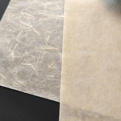 新品 [paperfarm] 画仙紙 セット 書道半紙 雲龍紙 手漉き 宣紙 ライスペーパー (ベージュ＋アイボリー)