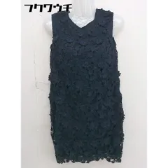 ◇ UNIVERVAL MUSE ユニバーバル ミューズ 総レース ノースリーブ ミニ ワンピース ネイビー レディース  【中古】 【1112150005046】