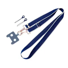 スマホストラップ ショルダー 肩掛け 全機種対応 ネックストラップ ブルー M250405-292