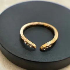 ゴールドメッキリング　ジルコニア人工石　指輪  　11号　0905